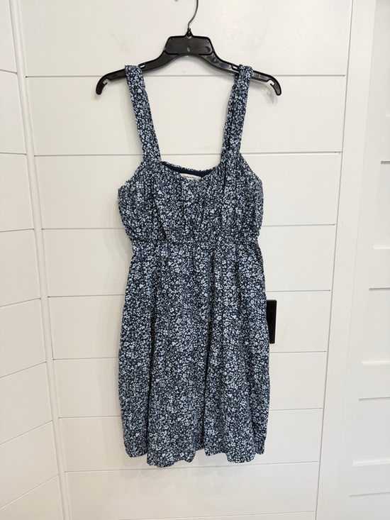 Abercrombie & Fitch Women's Blue Floral Smocked Mini Dress Size LT 36318 - Picture 3 of 10